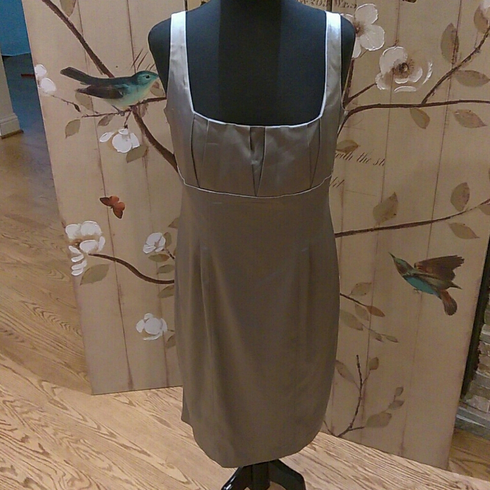 Calvin Klein Sz 12 Satin Sheath Dress   - -D3--